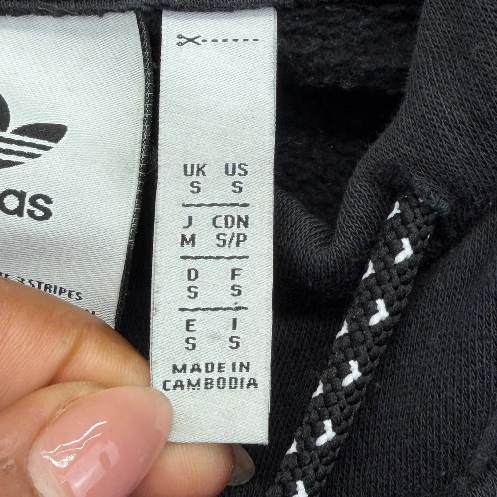 Adidas Hoodie Mens S Graphic Trefoil Pullover Geometric 3-Stripe Sweatshirt